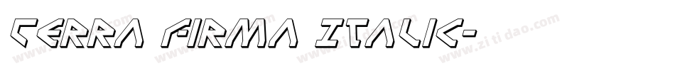 Terra Firma Italic字体转换